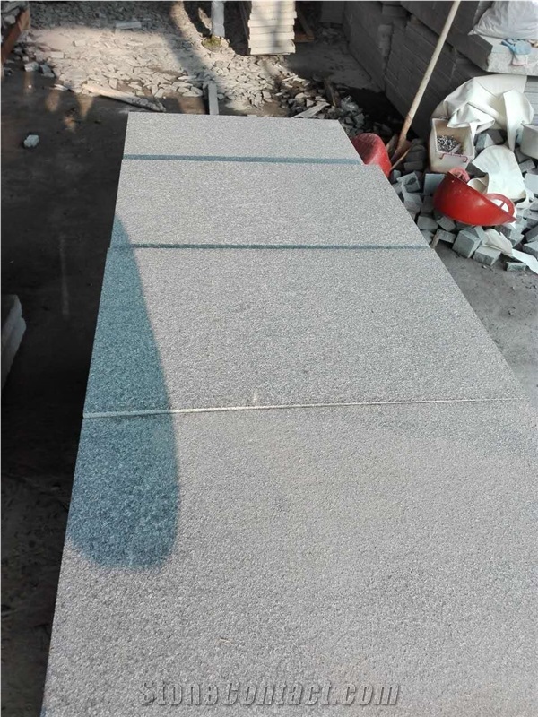 Flamed G654 Granite Tiles & Slabs, China Impala Black, Padang Dark Granite Floor Tile, Floor Covering, Dark Grey Granite