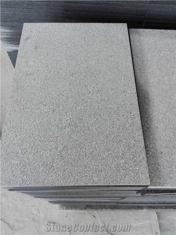Flamed G654 Granite Tiles & Slabs, China Impala Black, Padang Dark Granite Floor Tile, Floor Covering, Dark Grey Granite