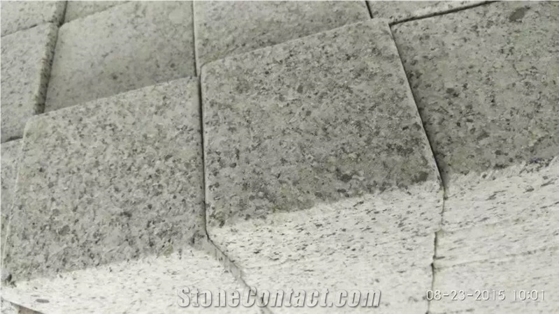 G603 Paving Stone, Exterior Landscaping Stones Walkway Stepping Cobble, Granite Flamed Cobblestone G603, Grey Granite Cobblestone