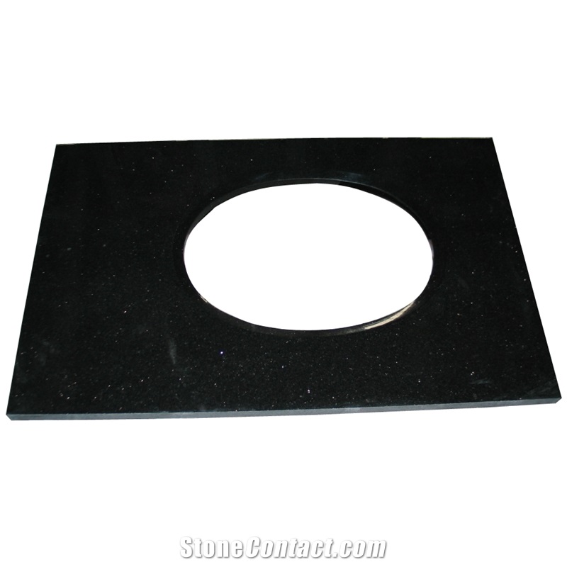 Large Indian Polished Black Galaxy Granite Bath Countertop, Natural Spark Black , Star Galaxy, Nero Star Galaxi Bath Tops