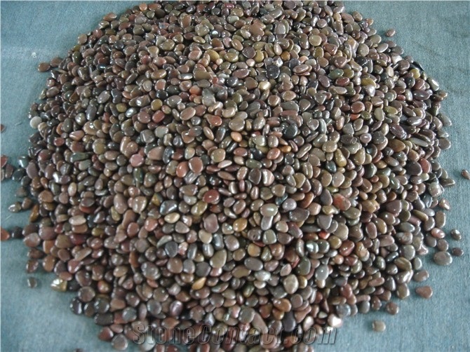 Red Polished Pebble Stone, Ordinary Polished Pebbles, Waxed Red River Pebble, Natural River Aggregates Pebble Walkway