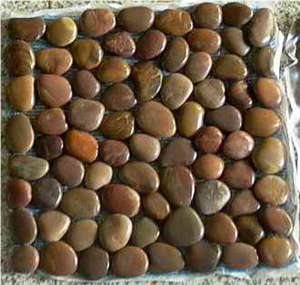 Red Polished Pebble Stone, Ordinary Polished Pebbles, Waxed Red River Pebble, Natural River Aggregates Pebble Walkway