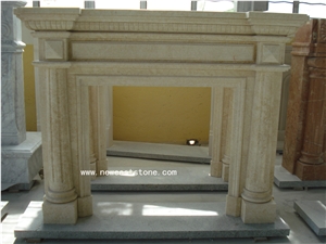 Sunny Beige Marble,Sunny Medium,Sunny Light,Sunny Dark,Sunny Beige Marble Hand Carved Fireplace Surrounds