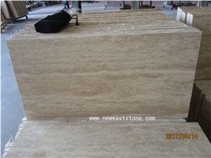 Turkey Light Beige Honed Travertine Turkish Classic Light Cream Filled Travertine Stone Wall Tiles and Floor Tile Price