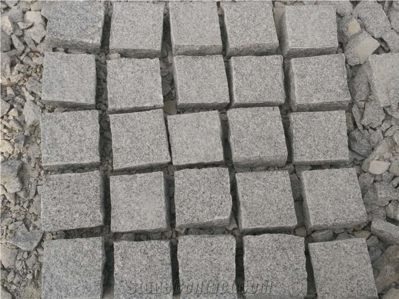 G603 Grey Granite Cube Stone & Pavers, Granite Cobble, Granite Natural Split Cobblestone for Exterior Garden Stepping