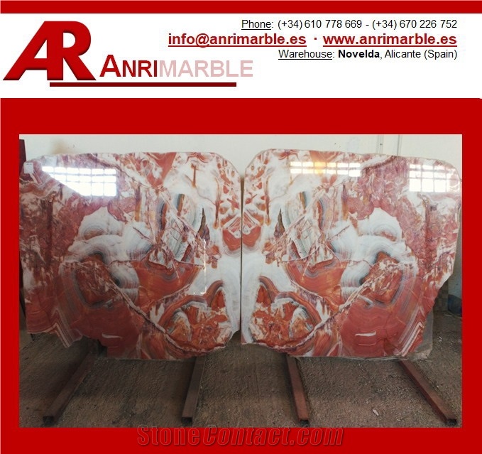 Onyx Multicolour Red Tiles & Slabs