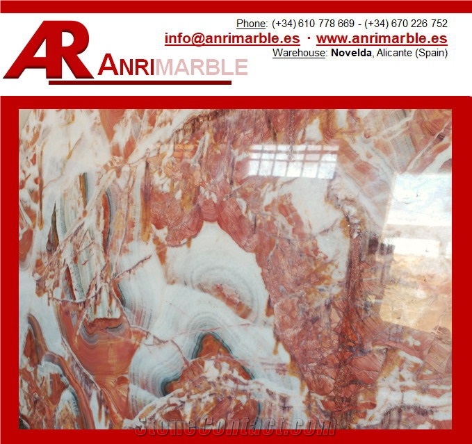 Onyx Multicolour Red Tiles & Slabs