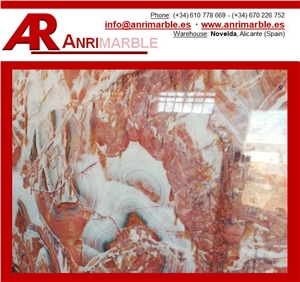 Onyx Multicolour Red Tiles & Slabs