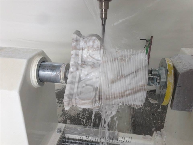 Columns on the the Machine Tool with Cnc Volakas Marble