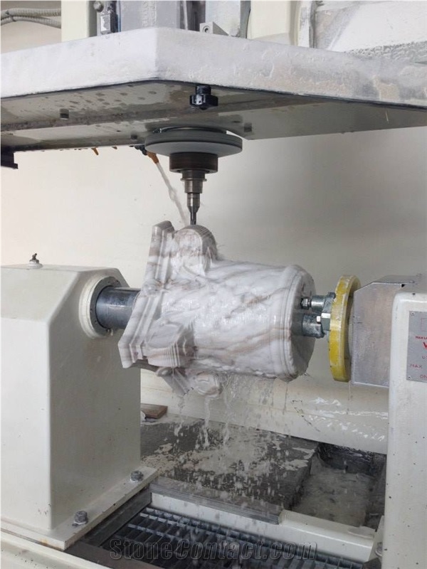 Columns on the the Machine Tool with Cnc Volakas Marble