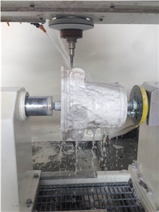 Columns on the the Machine Tool with Cnc Volakas Marble