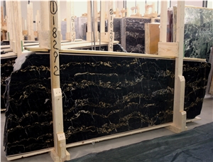 Nero Portoro Marble Slabs & Tiles