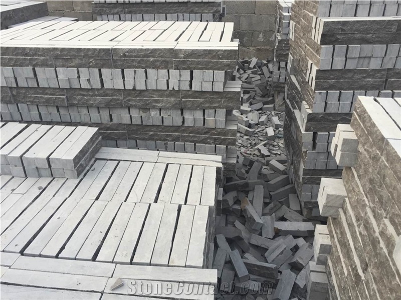 Blue Limestone Floor Pavers, Road Stone Natural Split Finished,Customized Landscaping Exterior Blue Limestone Side Stone, Natural Split Cubestone