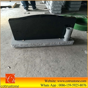 Shanxi Black Monument & Tombstone, Ghana Tombstone Africa Tombstone Monument, China Absolute Black Granite Tombstone, Memorial Monument