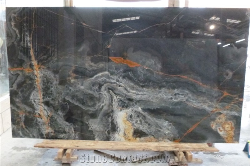 Black Onyx Nero Onyx Black Gold Onyx Spray Tile for Wall /Floor/Counter Top
