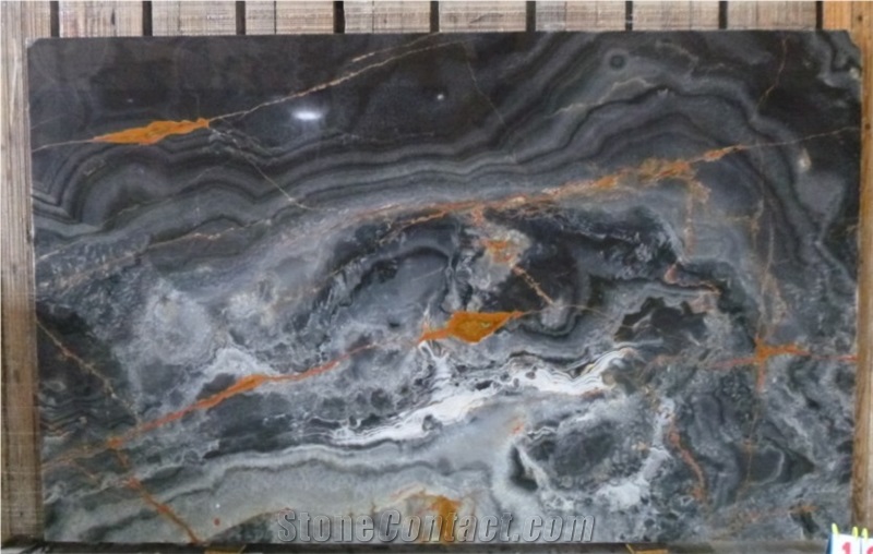 Black Onyx Nero Onyx Black Gold Onyx Spray Tile for Wall /Floor/Counter Top