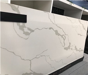 Calacatta Quartz, Big Slabs Flat Edge, Eased Edge, Beveled Edge, Kitchen Countertops, Bar Tops, Custom Worktops, Island Top