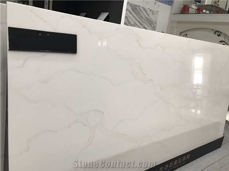 Calacatta Quartz, Big Slabs Flat Edge, Eased Edge, Beveled Edge, Kitchen Countertops, Bar Tops, Custom Worktops, Island Top