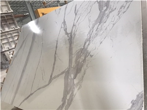 Calacatta White Engineered Stone Artificial Marble