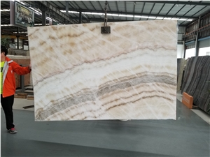 China Beige Onyx/Wood Vein/Beige Wooden Onyx/Polished Slabs&Tile/Wall&Floor Covering/Backgroud/Backlit
