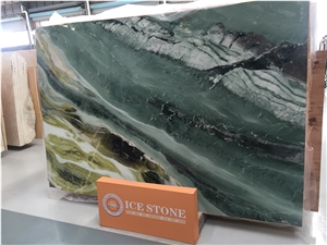 China Luxury Stone Dreaming Green Polished Marble Tiles & Slabs/Landscape/Bookmatch for Project/Wall Covering Decoration/Blocks from Own Quarry China Luxury Stone Dreaming Green Polished Marble Tiles & Slabs/Landscape/Bookmatch for Project/Wall Covering Decoration/Blocks from Own Quarry