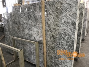 China Polished Alps Snow Grey Marble Slabs Tiles/ Natural White & Grey/ Wall Floor Covering Countertops Vanity Interior Projects/ Own Factory Quarry