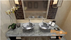 China Polished Alps Snow Grey Marble Slabs Tiles/ Natural White & Grey/ Wall Floor Covering Countertops Vanity Interior Projects/ Own Factory Quarry