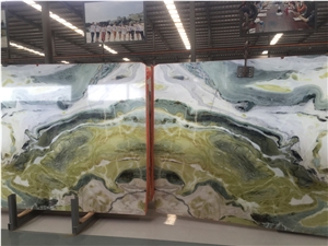 Green Beauty/Bookmatch Marble/Green Jade/China Polished Slabs/Tiles/Tv Wall Set/Natural Stone Products/Blocks Available/Customized Size/Own Quarry