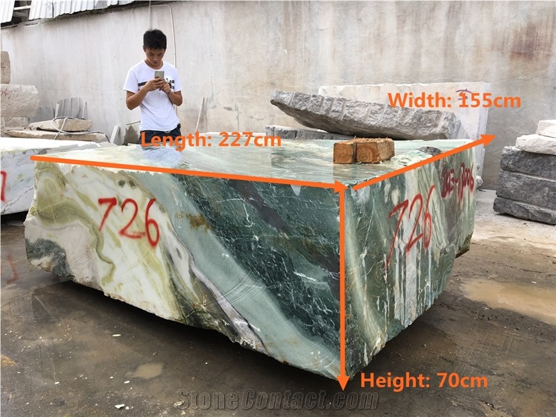 Green Beauty/Bookmatch Marble/Green Jade/China Polished Slabs/Tiles/Tv Wall Set/Natural Stone Products/Blocks Available/Customized Size/Own Quarry