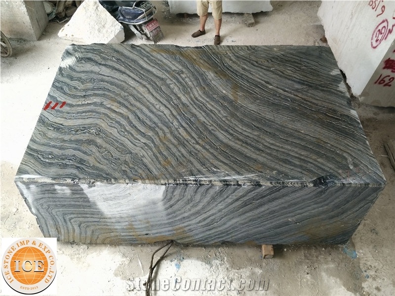 Polished Silver Wave Black Marble Slab&Tiles,Chinese Grey Veins Natural Stone,Blocks,Bookmatch Slabs for Hotel Project Decor,Floor Covering,Table Tops