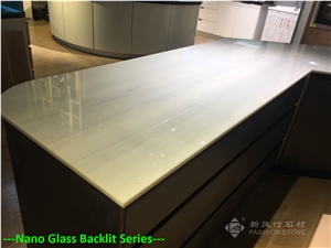 Carrara White, Nano Glass, Crystallized Glass Stone,Slabs, Tiles