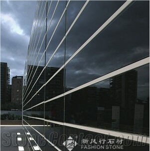 Super Black Crystallized Glass Slabs &Tiles, with Deep High Gloss,Polished Suface.