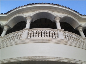 Jerusalem Stone Luxury Hand Carved Railings, Balustrades