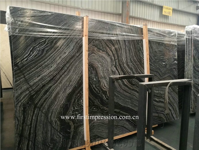 Ancient Wood Grain Marble Slab,Silver Wave Marble Slab ,Wooden Vein Marble ,Silver Wave Flooring Tiles