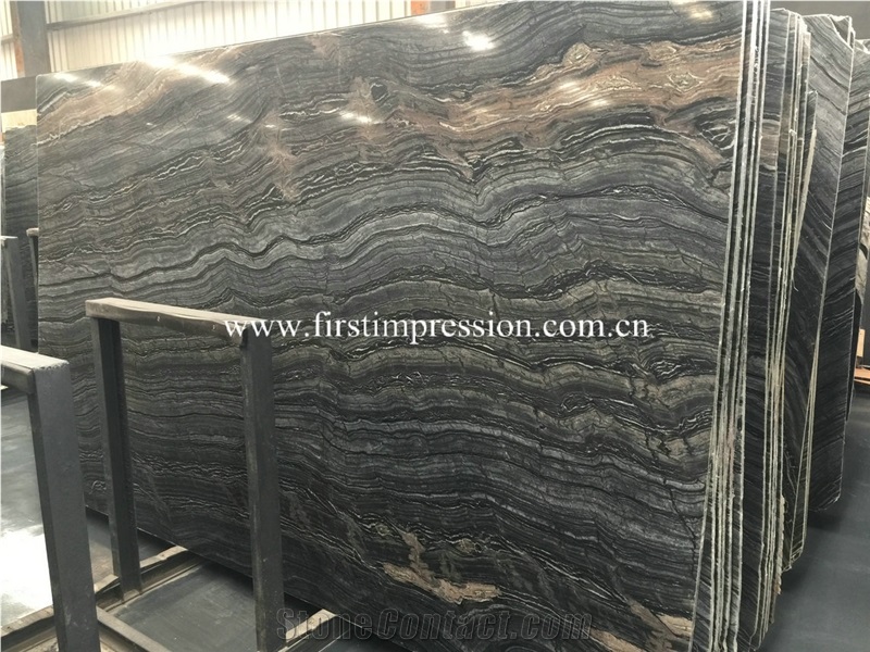 Ancient Wood Vein Slabs /Silver Wave /Black Wooden /Zebra Black /Antique Serpenggiante /Antique Wood /Black Wood /Black Serpenggiante Slabs