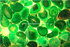 Best Price Green Agate Slab/ Semiprecious Stone Gemstone Stone/ Transperant Countertop Intertior Wall Cladding