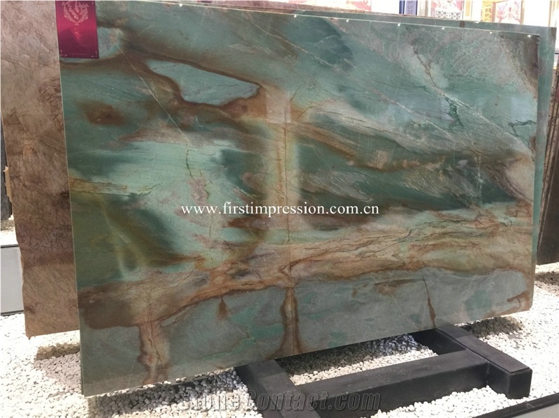 Botanic Bordeaux Quartzite Slab & Tiles/ Brazil Green Machine Cutting Panel/ Bathroom Wall Cladding/ Hotel Floor Covering Pattern/ Green Quartzite