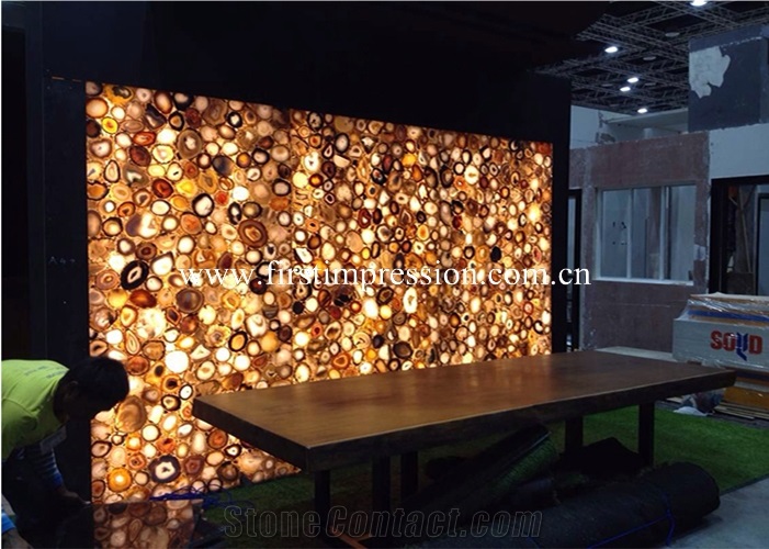 Grey Agate Semiprecious Stone Slabs /Customized Slabs /Grey Semi Precious Stone Panels for Wall Covering/Grey Gemstone Flooring/Interior Decoration