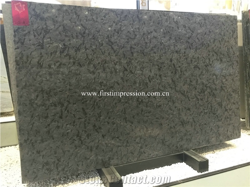 New Polished Matrix Black Granite Leathered Slab & Tile/ Brazil Versace Black Granite Walling & Flooring Tiles/ Matrix Black Granite for Countertops