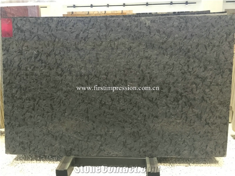 New Polished Matrix Black Granite Leathered Slab & Tile/ Brazil Versace Black Granite Walling & Flooring Tiles/ Matrix Black Granite for Countertops