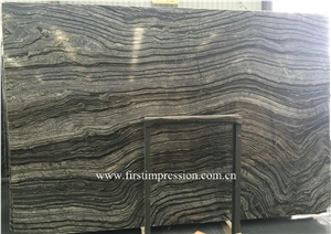 Silver Wave Black Wooden Vevins Marble Slabs /China Wooden Grain Marble/Ancient Wooden Marble Slab/Wooden Vein Marble Slab for Flooring Tiles
