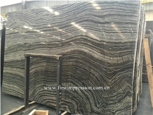 Silver Wave Black Wooden Vevins Marble Slabs /China Wooden Grain Marble/Ancient Wooden Marble Slab/Wooden Vein Marble Slab for Flooring Tiles
