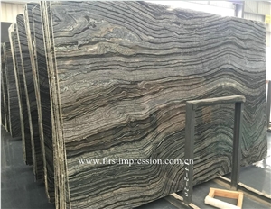 Silver Wave Black Wooden Vevins Marble Slabs /China Wooden Grain Marble/Ancient Wooden Marble Slab/Wooden Vein Marble Slab for Flooring Tiles