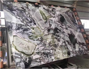 White Beauty Marble/Ice Connect Marble/Chinese Green Slabs/Green Marble Cut to Size/Green Marble Bookmatck /Polished /Hotel Floor Tile