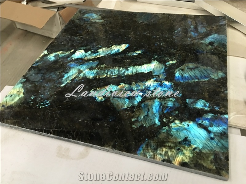 Lemurian Blue Granite Slabs, Labradorite Blue Granite Tiles