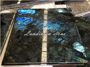 Lemurian Blue Granite Slabs, Labradorite Blue Granite Tiles