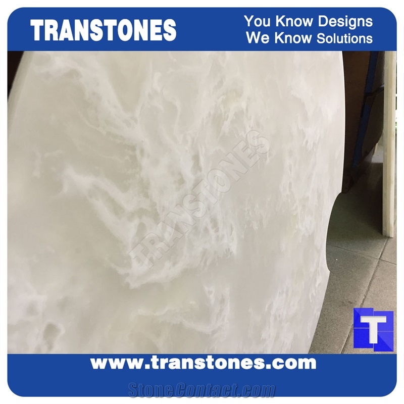 Cut to Size Roof Light and Wall Panel Backlit Solid Surface Faux Marble Interior Materials for Home and Office Decoration