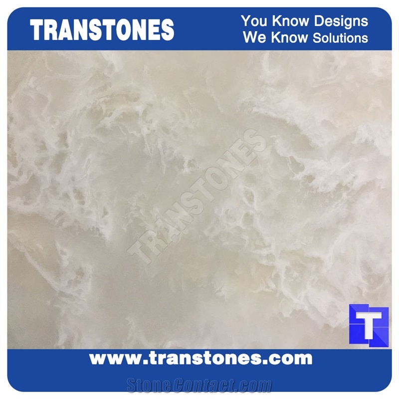 Cut to Size Roof Light and Wall Panel Backlit Solid Surface Faux Marble Interior Materials for Home and Office Decoration