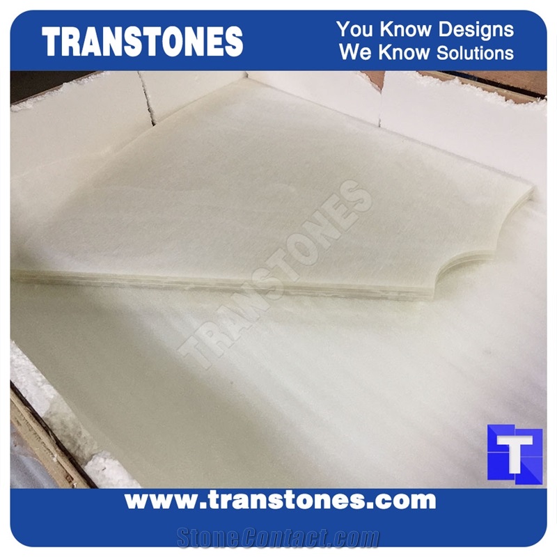 Cut to Size Roof Light and Wall Panel Backlit Solid Surface Faux Marble Interior Materials for Home and Office Decoration