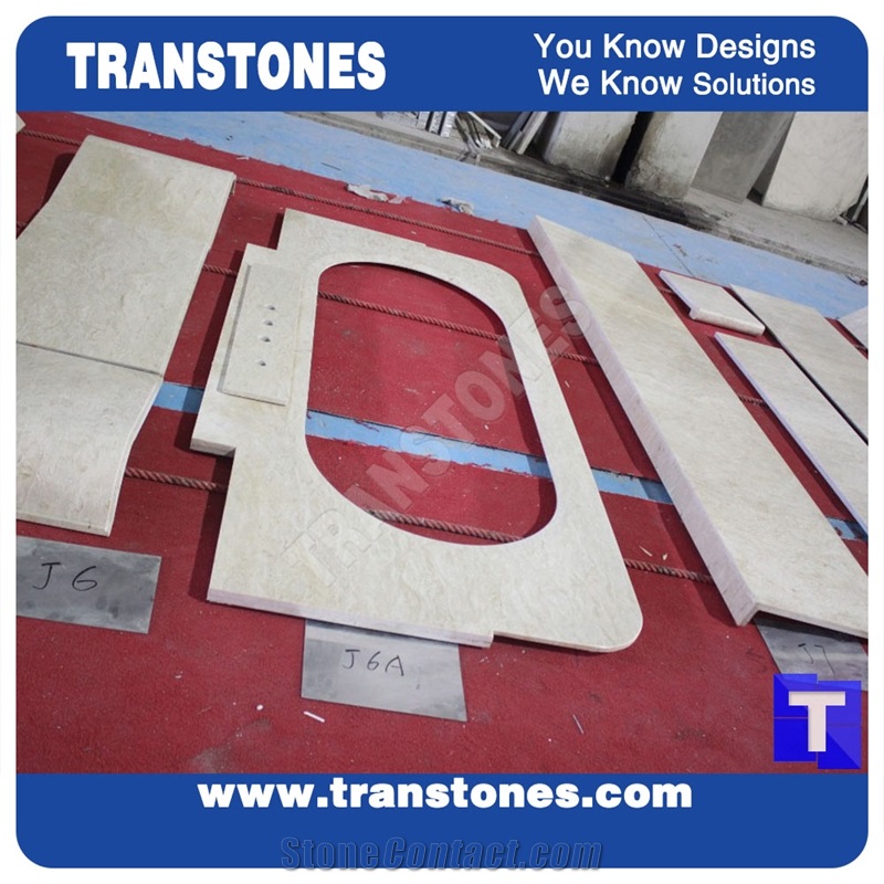 Natural Grey Stones Engineered Stone Bathroom Wall